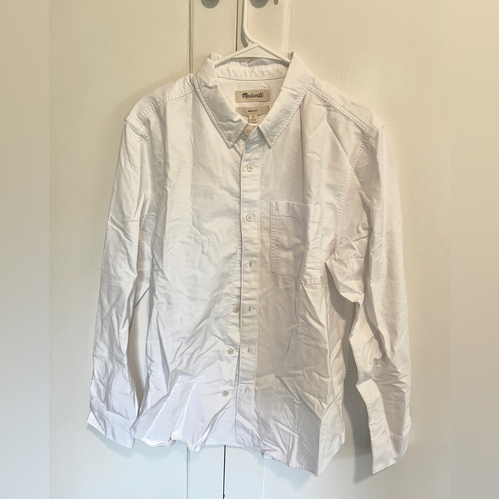 Men's White Button-Down Shirt
